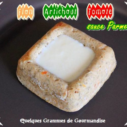 flans d'artichaut à la tomate