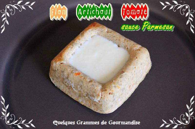 flans d'artichaut à la tomate