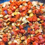 Clafoutis chorizo aubergine