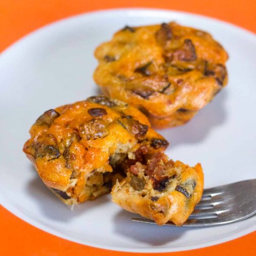 Clafoutis chorizo aubergine