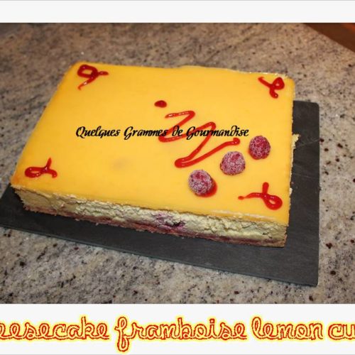 Cheesecake framboise lemon curd