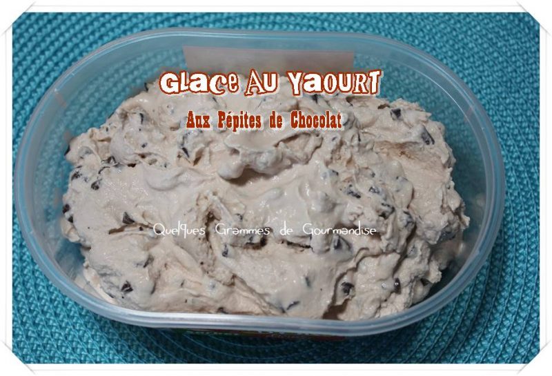 Glace au yaourt aux pépites de chocolat bac