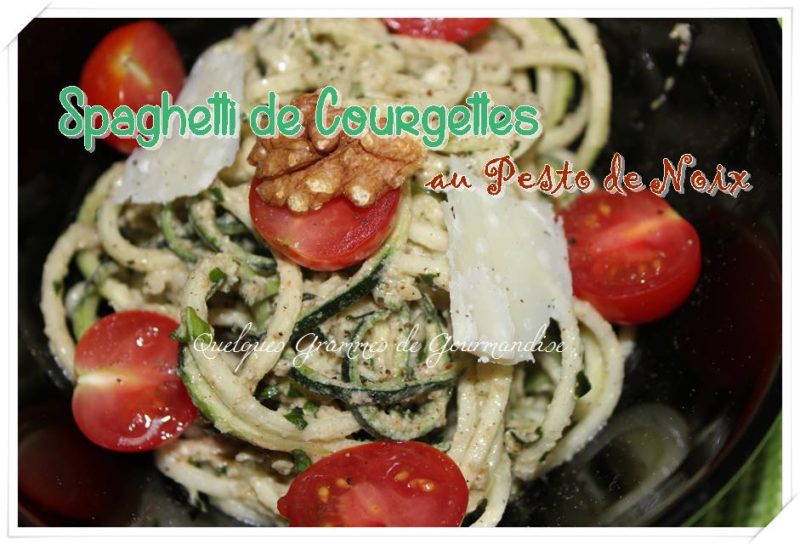 Spaghetti Courgettes Pesto Noix 