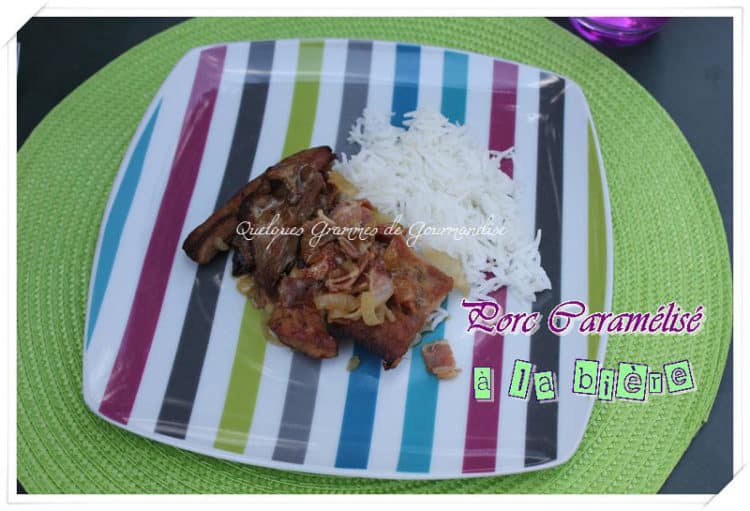 porc caramélisé à la bière