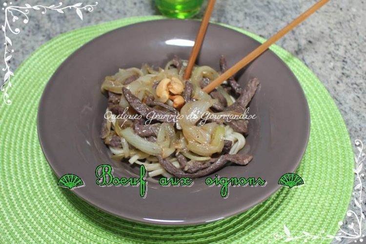 Boeuf aux oignons assiette