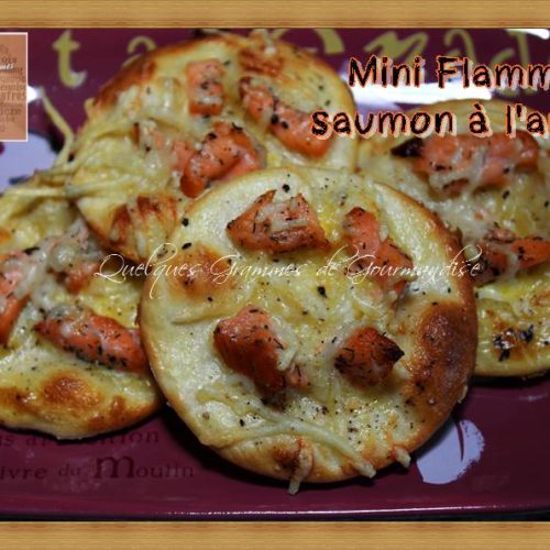 Mini Flammekueche au saumon