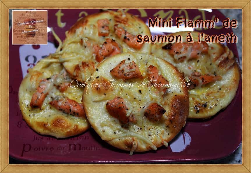 Mini Flammekueche au saumon
