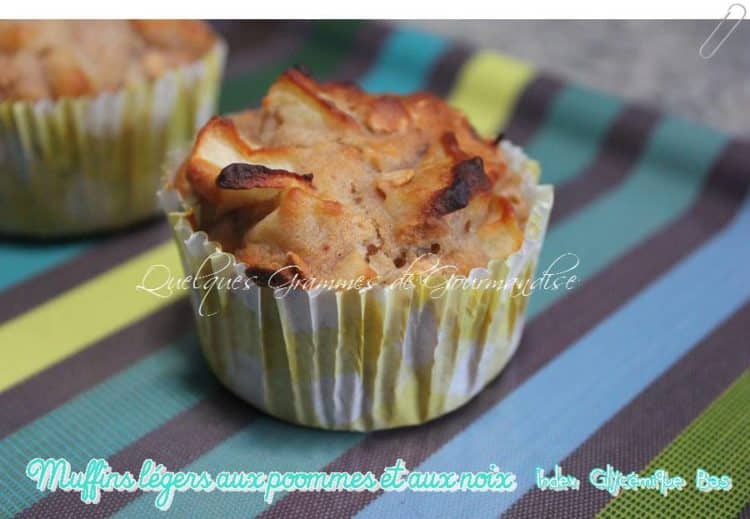 Muffins légers aux pommes et aux noix