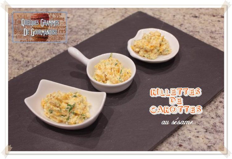 Rillettes de carottes au sésame