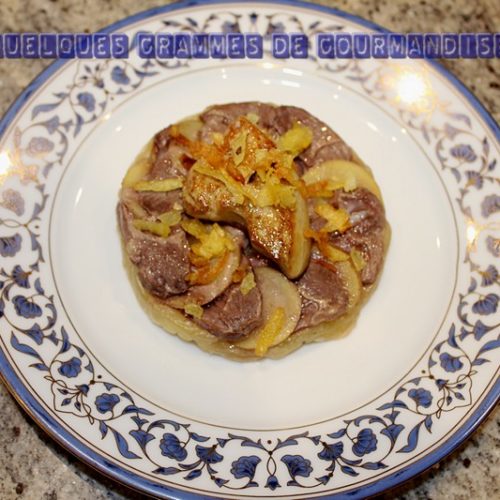 Tatin de magret de canard- pommes de terre