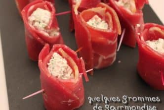 Makis de jambon sec au fromage de chèvre