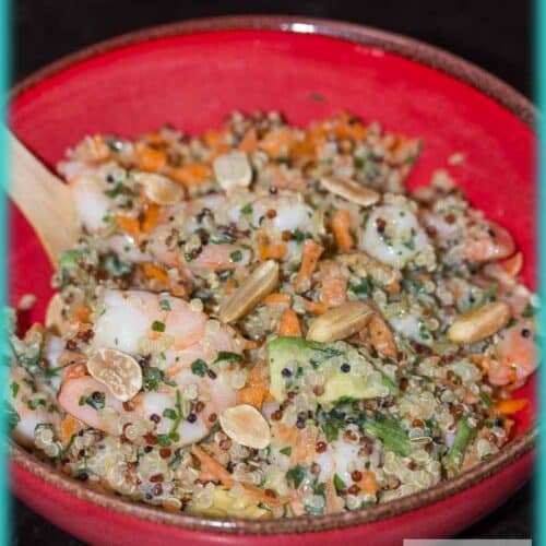 Salade de quinoa aux gambas