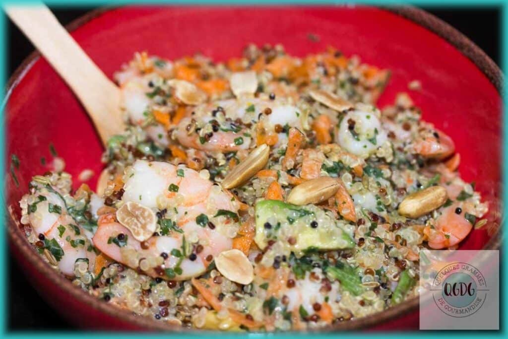 salade de quinoa aux gambas