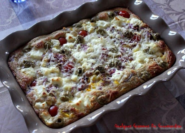clafoutis aux poivrons et tomates