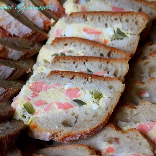 Baguette surprise au saumon fum