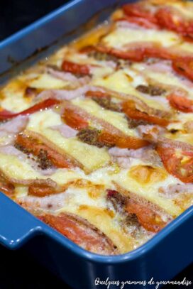 Millefeuille de dinde, tomate et fromage