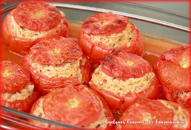 tomates farcies au jambon rôti