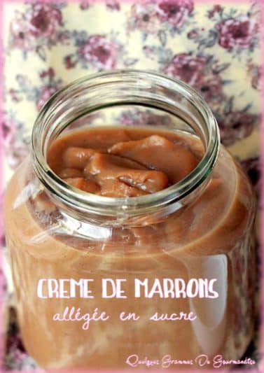 crème de marrons allégée en sucre