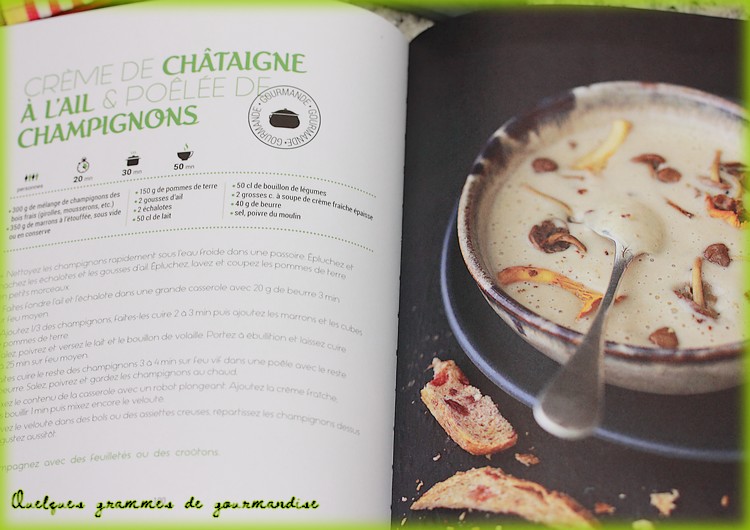 creme chataigne ail champignons recette