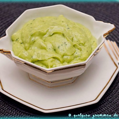 sauce froide à l'avocat