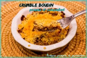 crumble boudin pomme camembert