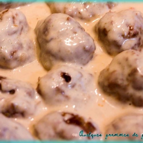 boulettes de viande à la crème