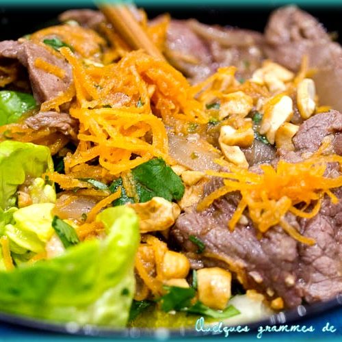 émincé de boeuf mariné à la sauce coréenne