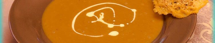 velouté butternut-châtaignes au lard