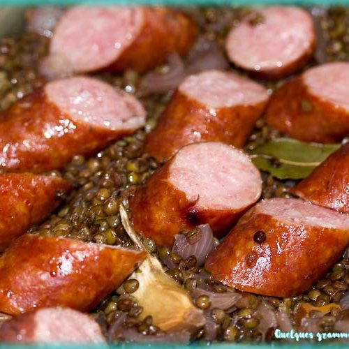 lentilles saucisses montbeliard omnicuiseur