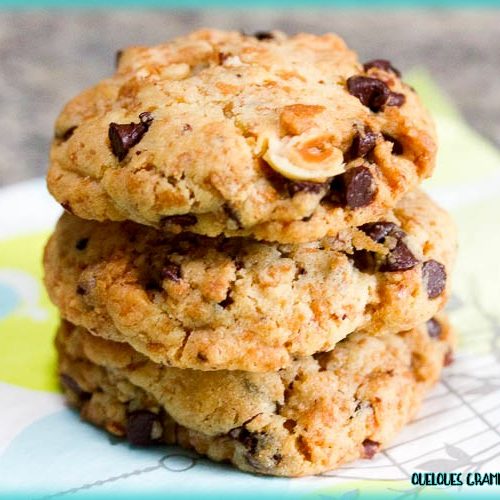 Cookies aux gavottes et noisettes torréfiées