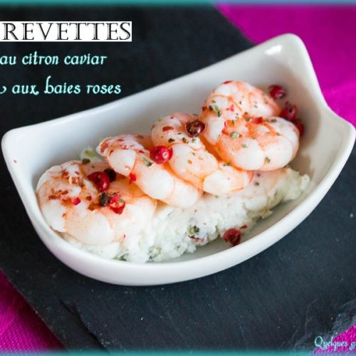 crevettes au citron caviar