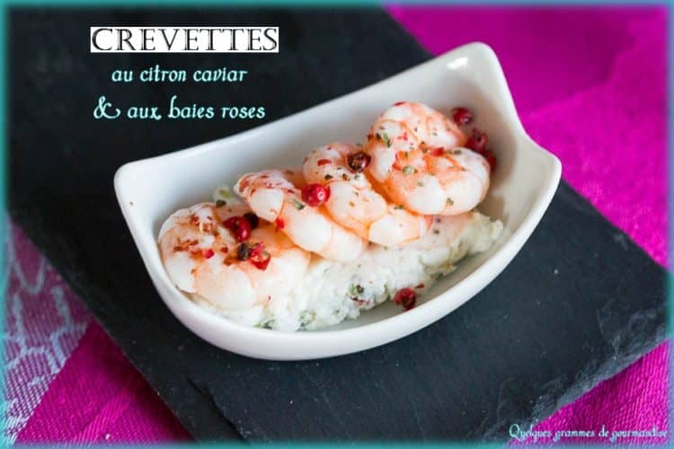 crevettes au citron caviar