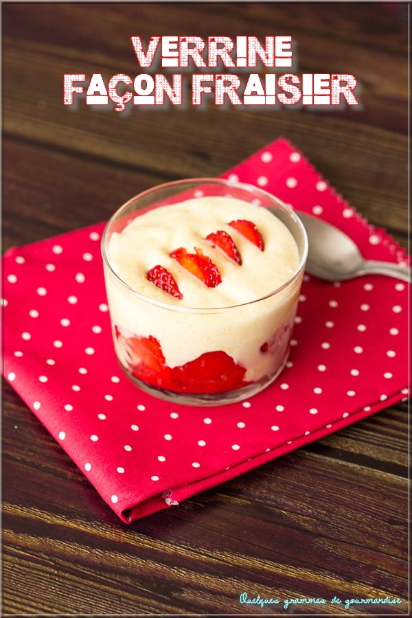 verrine façon fraisier