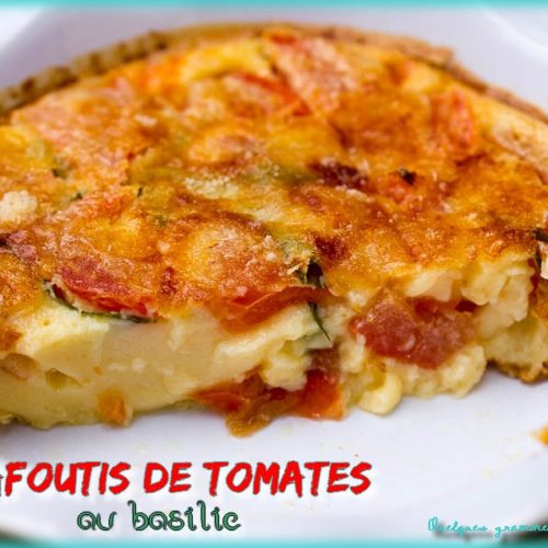 clafoutis de tomates au basilic au fromage frais de chèvre