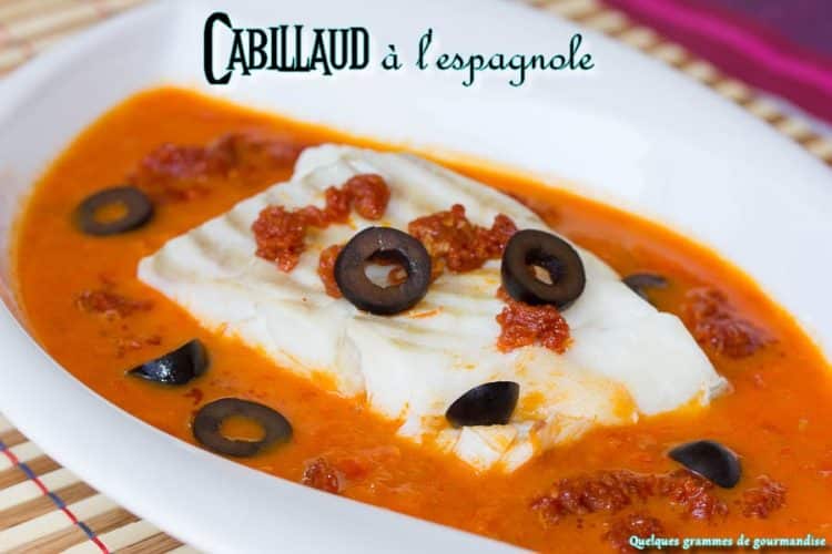 dos de cabillaud à l'espagnole au Thermomix