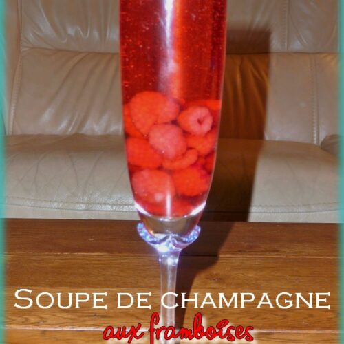 soupe de champagne aux framboises