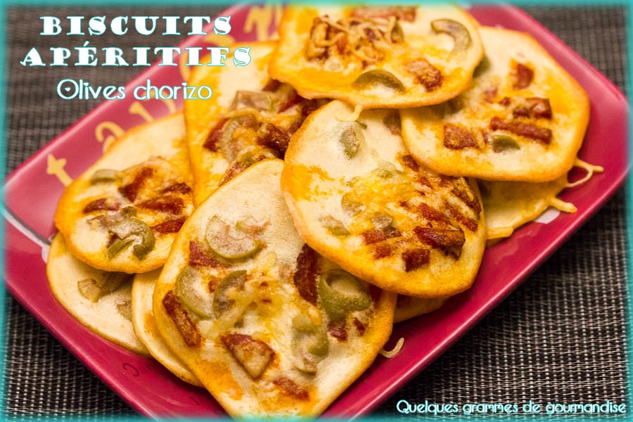 biscuits apéritifs olives chorizo et fromage