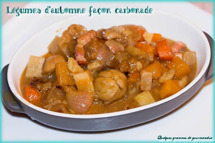 légumes d'automne façon carbonade