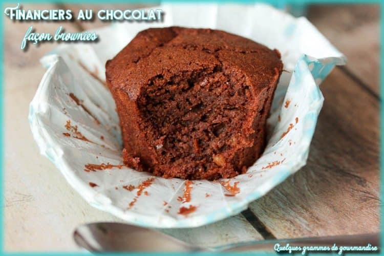 financier au chocolat façon brownie entamé