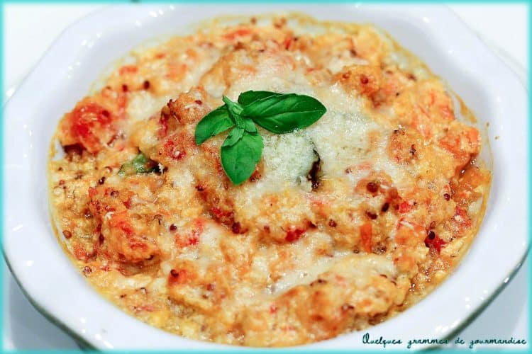 Gratin de cabillaud au basilic