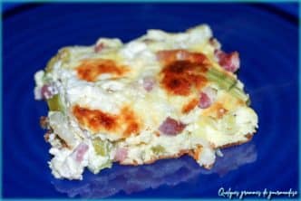 part de clafoutis à l'aillet
