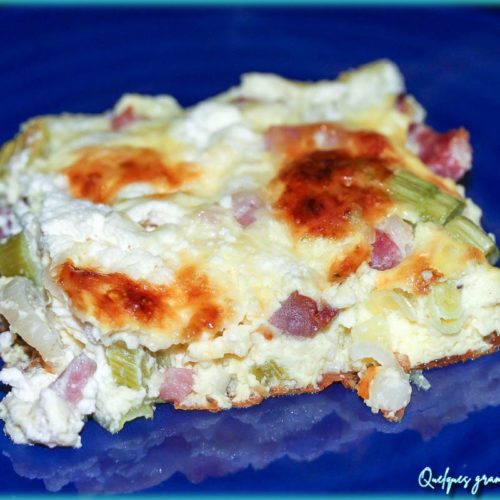 part de clafoutis à l'aillet