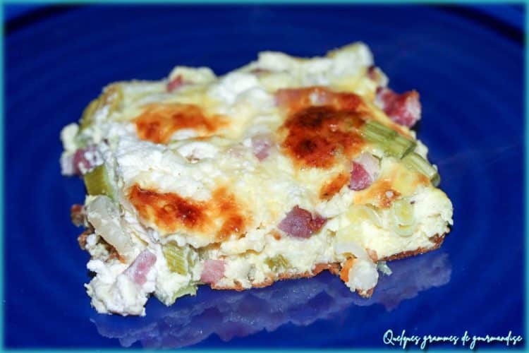 part de clafoutis à l'aillet