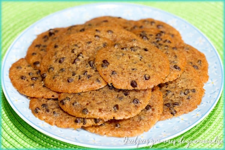 recette de biscuits à la crème aux pépites de chocolat