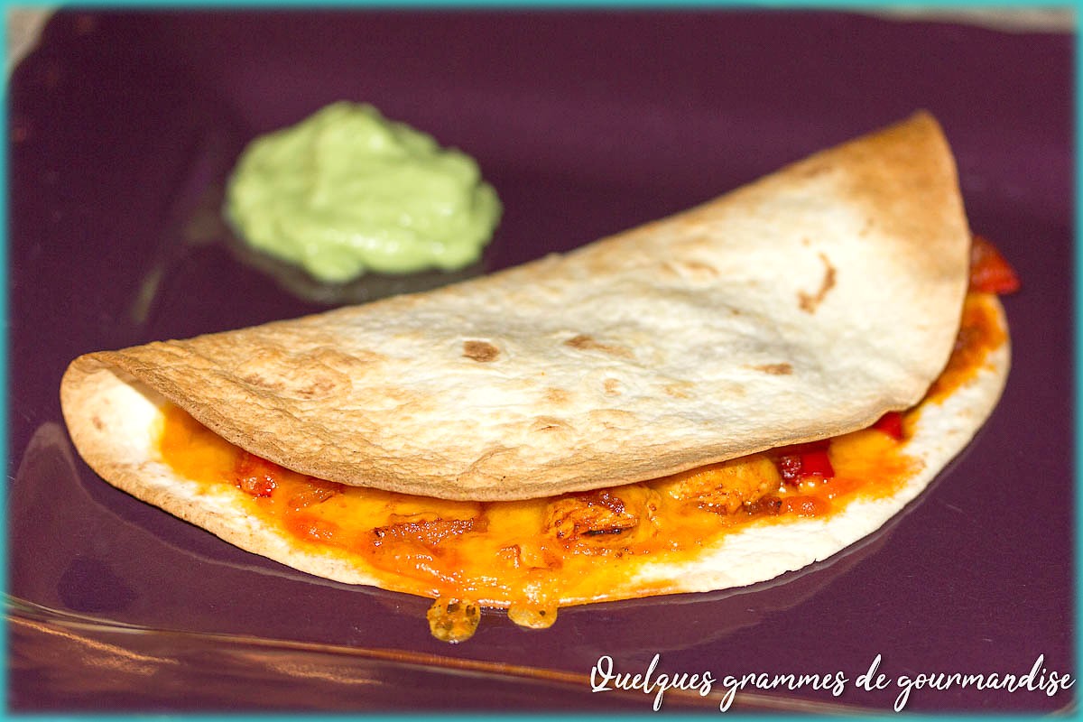 recette de quesadillas au poulet et au cheddar