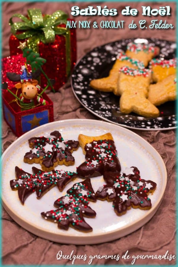 sablés de Noël aux noix et chocolat de Felder