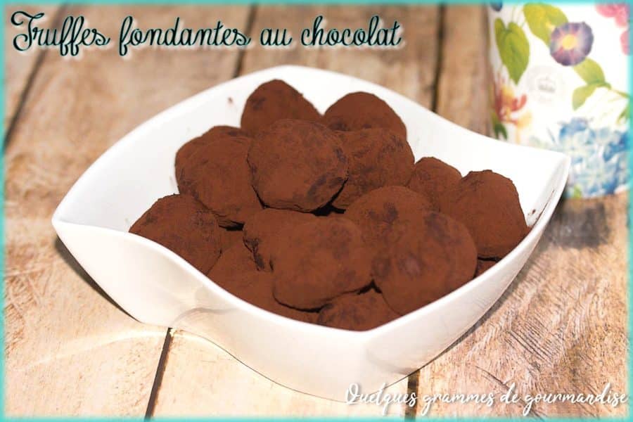 truffes fondantes au chocolat