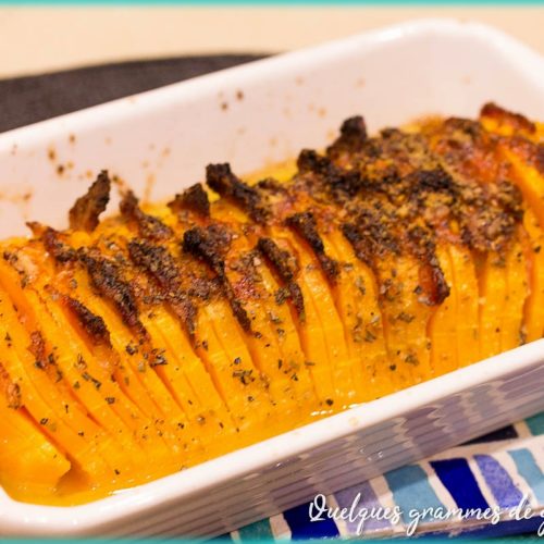recette de courge butternut façon hasselback