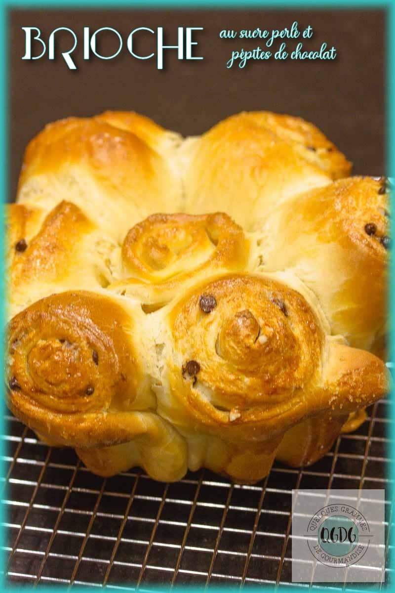 Brioche au sucre perlé et aux pépites de chocolat