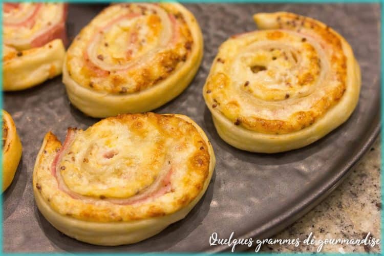 recette de feuilletés jambon-fromage